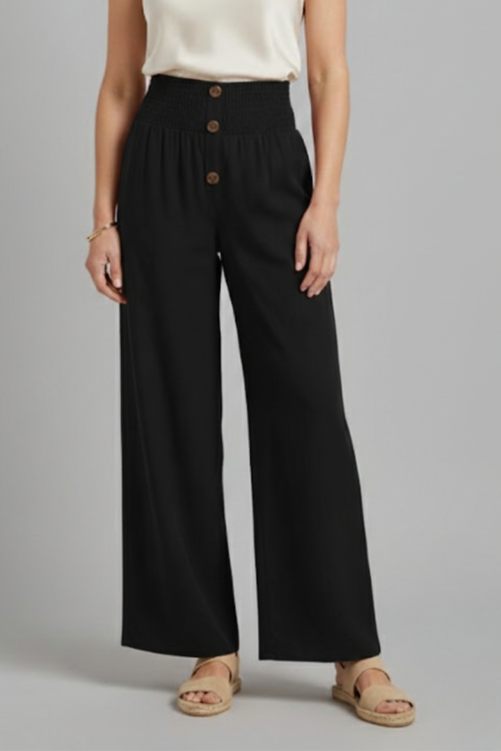 Women’s Trousers with High Waist and Wide Legs
