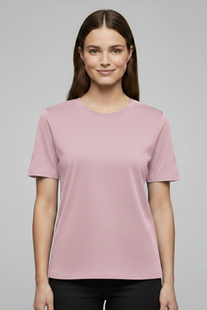 Women T-Shirt with Round Neckline and Short Sleeves