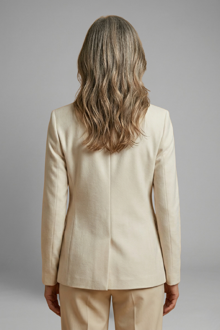 Women’s Blazer with Single Button and Flap Pockets