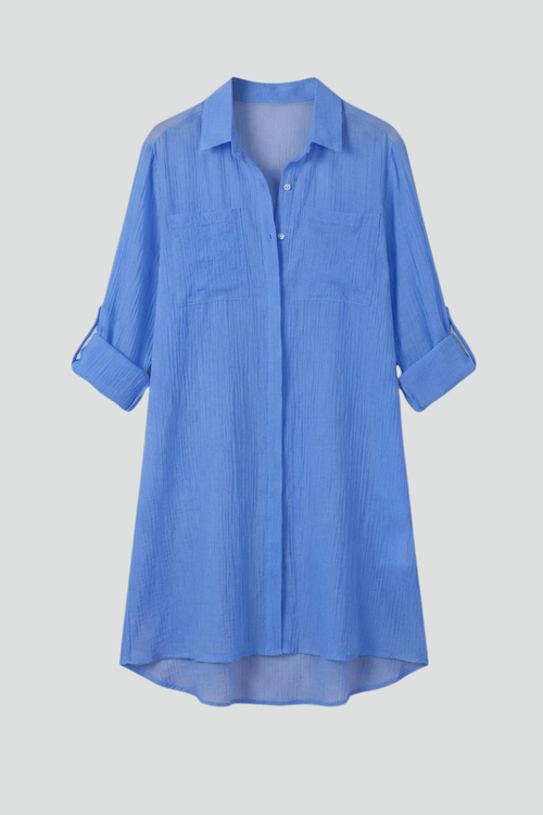 Women’s Cover Up with Button Fastening and Long Sleeves