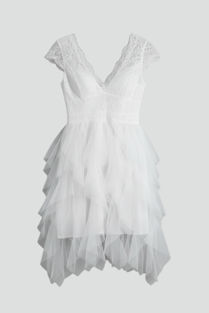 Women’s Dress with V Neckline and Sleeveless Cut