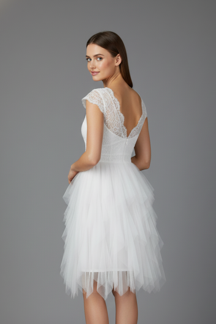 Women’s Dress with V Neckline and Sleeveless Cut