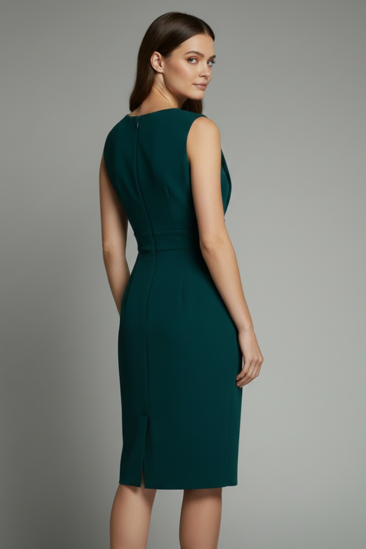 Women’s Dress with V Neckline and Wrap Front