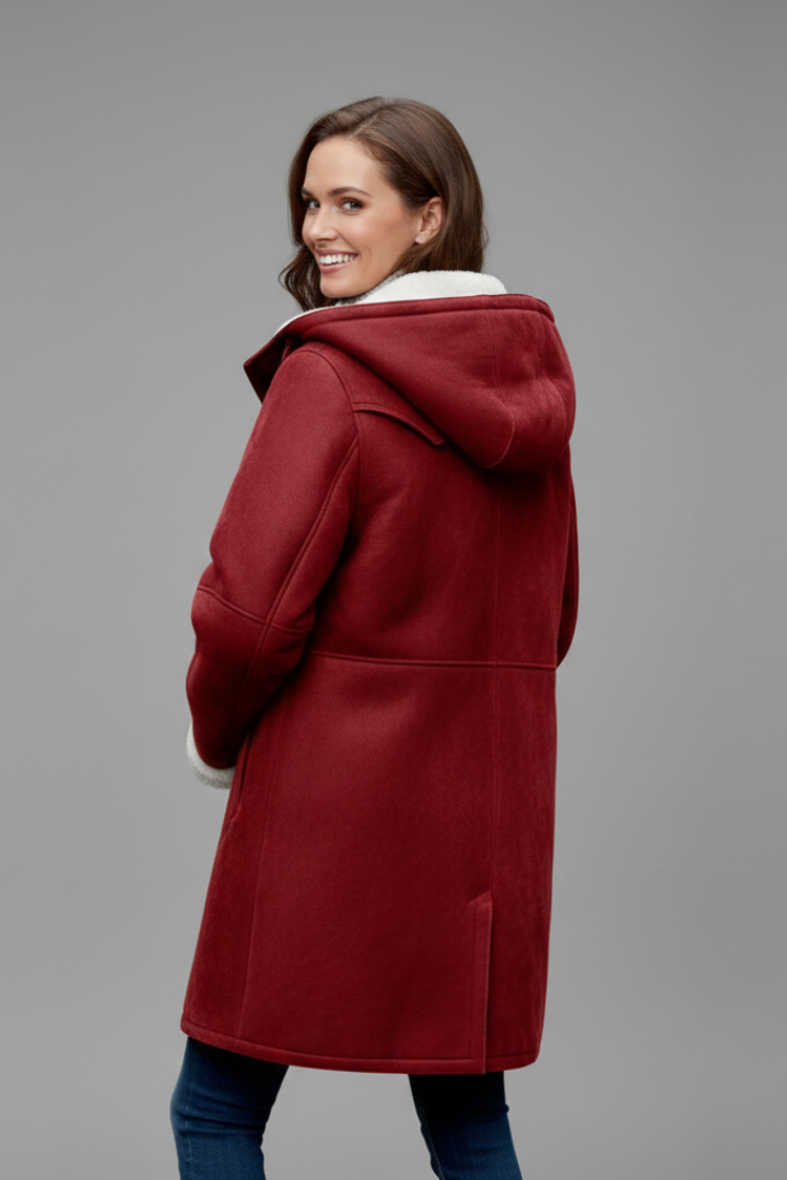 Women’s Hooded Coat with Toggle Closure and Pockets
