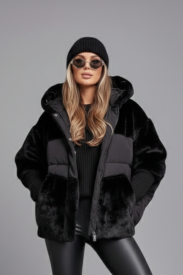 Women’s Hooded Jacket with Zip Fastening