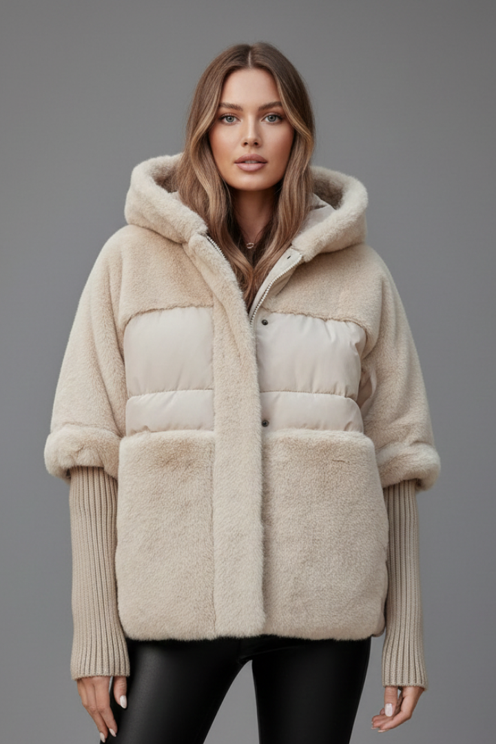 Women’s Hooded Jacket with Zip Fastening