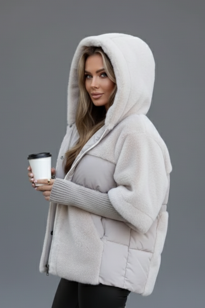 Women’s Hooded Jacket with Zip Fastening