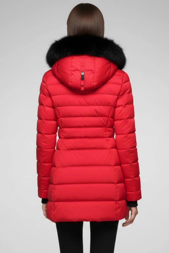 Women’s Jacket with Asymmetrical Zip and Lined Hood