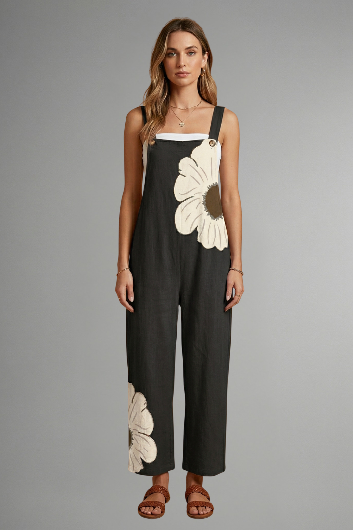 Women’s Jumpsuit with Adjustable Straps and Wide Legs