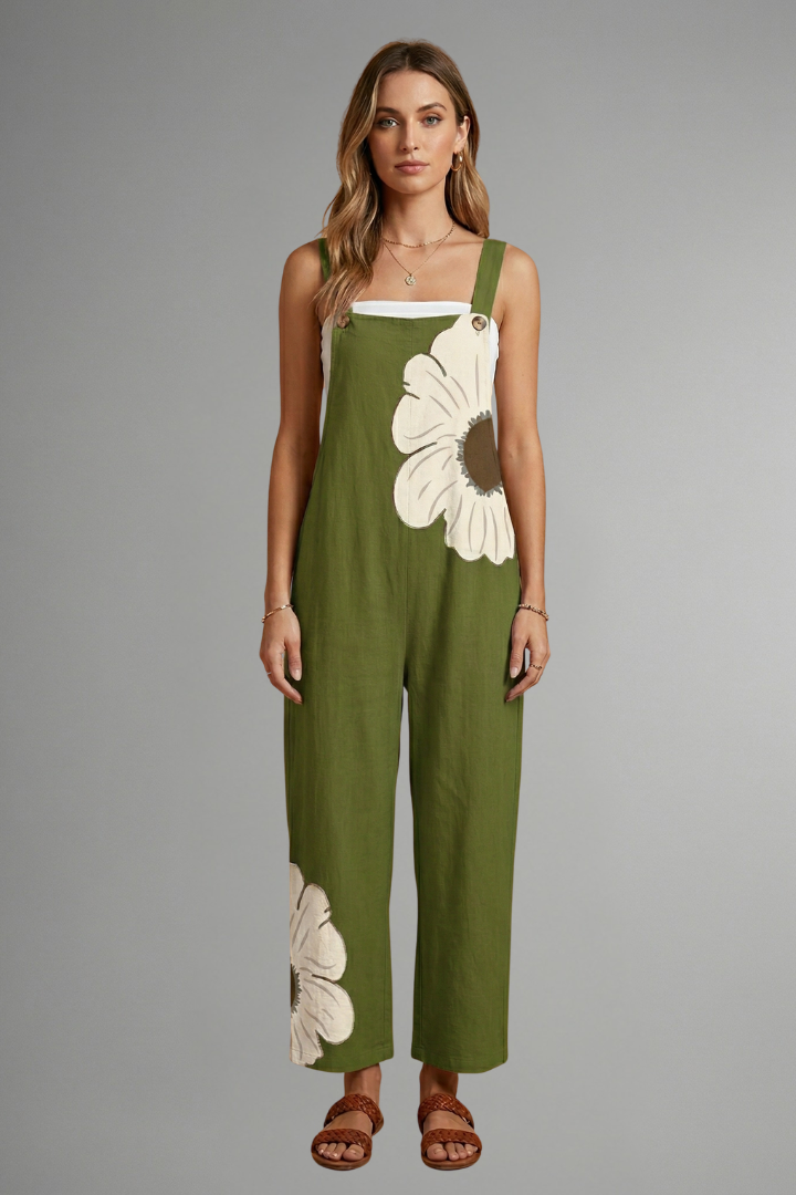 Women’s Jumpsuit with Adjustable Straps and Wide Legs