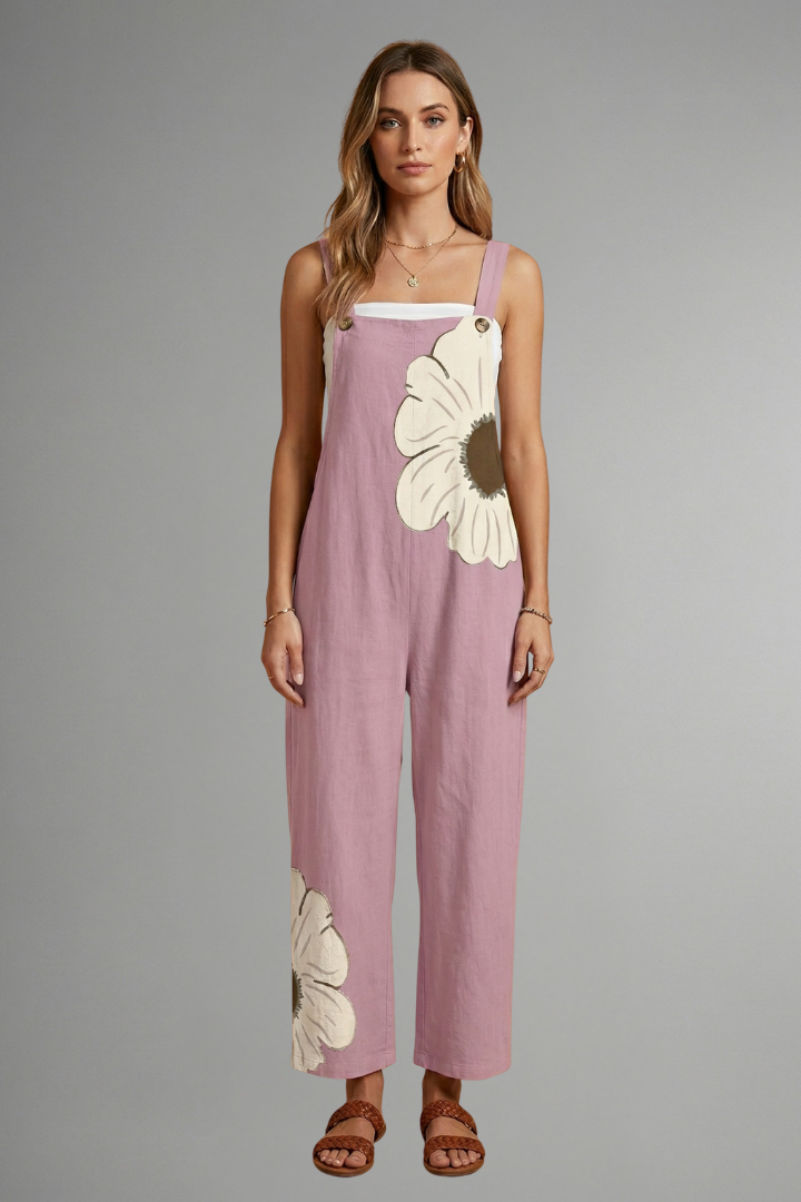 Women’s Jumpsuit with Adjustable Straps and Wide Legs