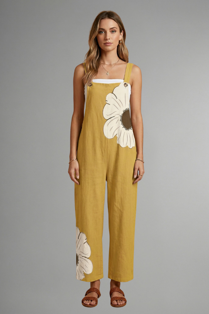 Women’s Jumpsuit with Adjustable Straps and Wide Legs