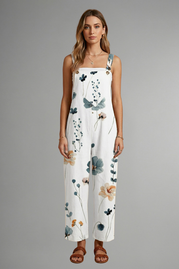 Women’s Jumpsuit with Adjustable Straps and Wide Legs