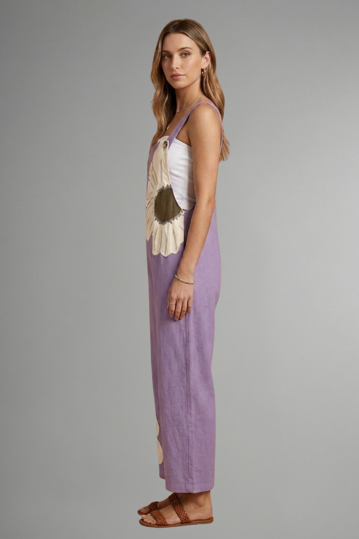 Women’s Jumpsuit with Adjustable Straps and Wide Legs