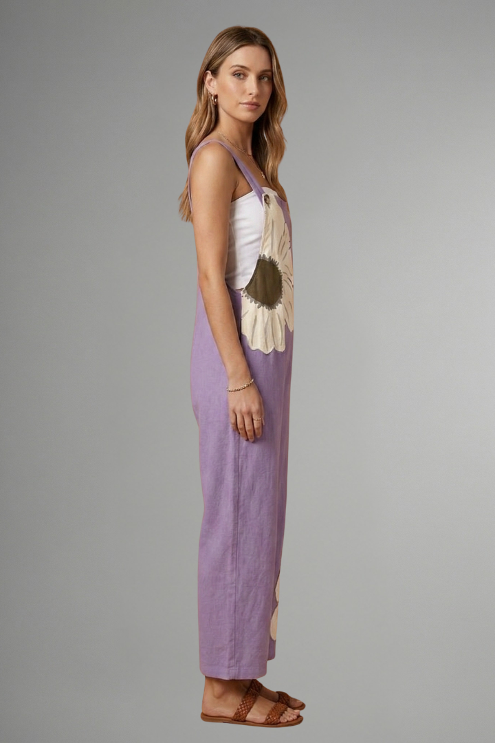 Women’s Jumpsuit with Adjustable Straps and Wide Legs