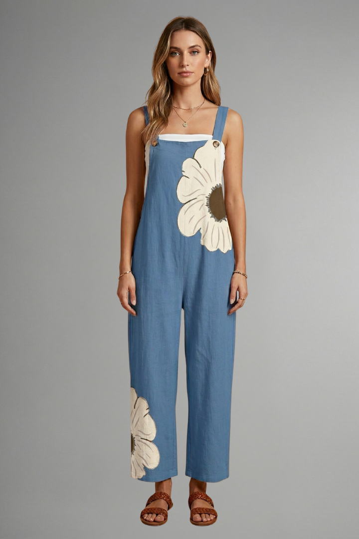 Women’s Jumpsuit with Adjustable Straps and Wide Legs