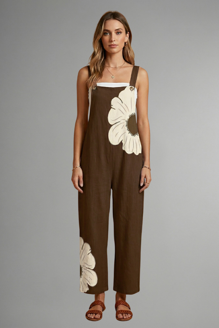 Women’s Jumpsuit with Adjustable Straps and Wide Legs