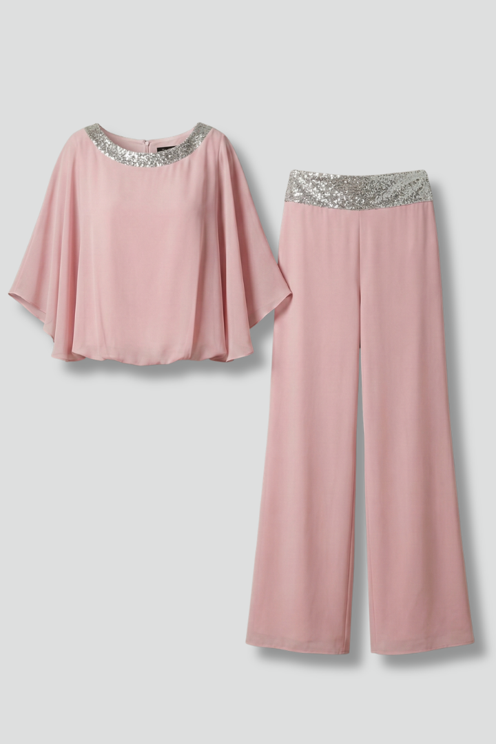 Women’s Set Cape Sleeves and Wide Legs