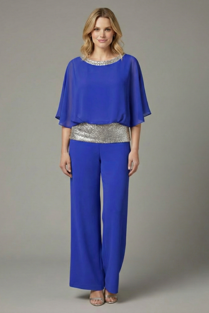 Women’s Set Cape Sleeves and Wide Legs