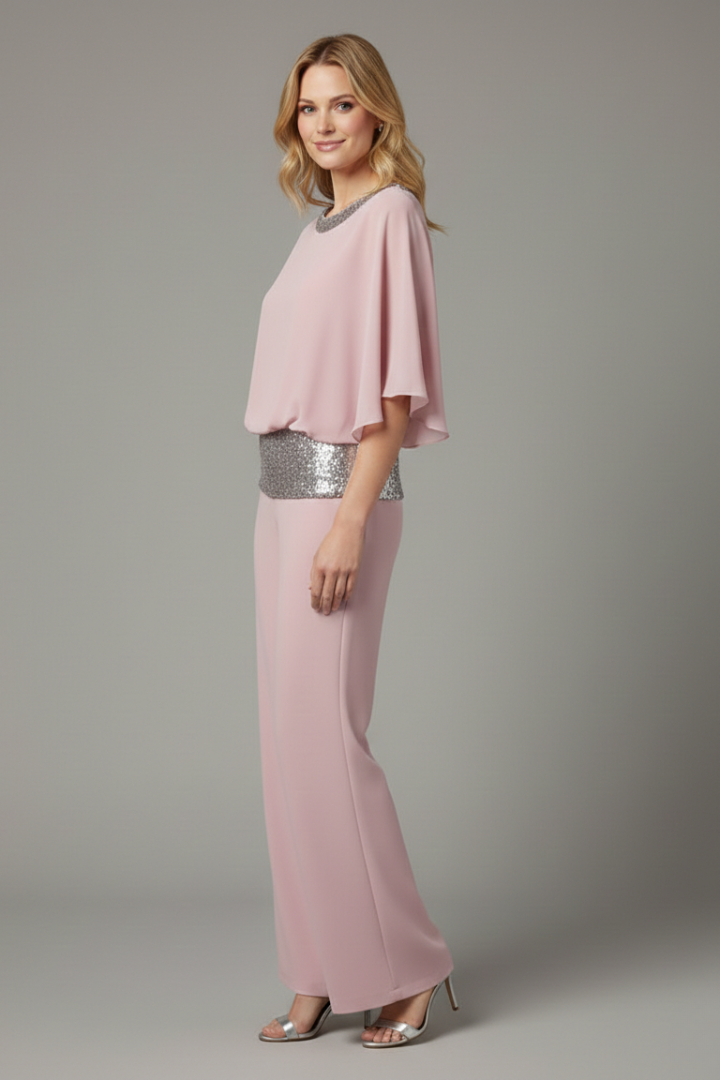 Women’s Set Cape Sleeves and Wide Legs