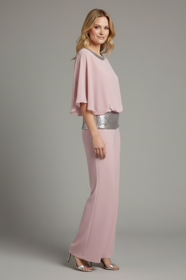 Women’s Set Cape Sleeves and Wide Legs