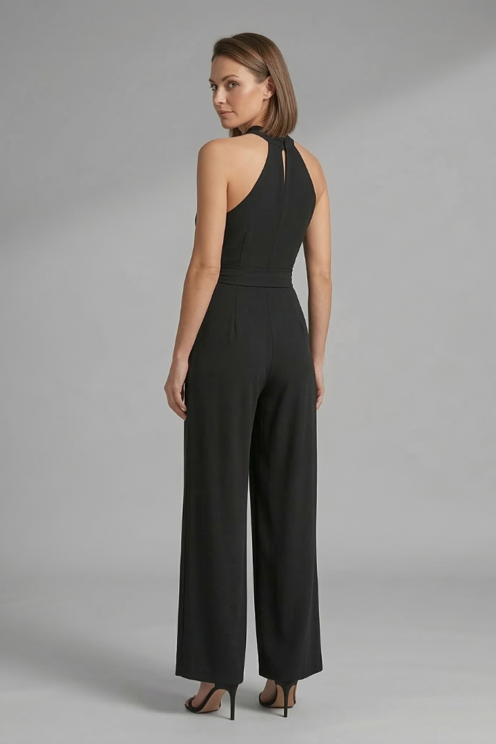 Women’s Jumpsuit with Halter Neck and Cut-Out Detail