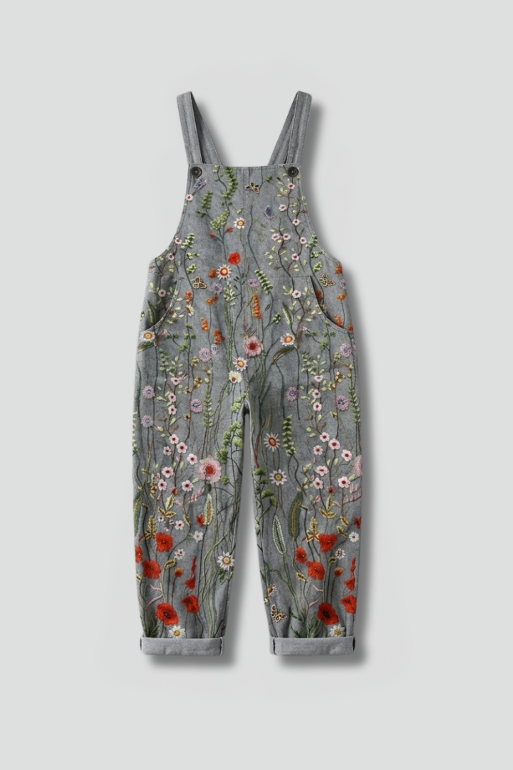 Women’s Jumpsuit with Shoulder Straps and Wide Legs