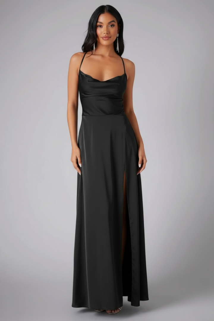 Women’s Maxi Dress with Sleeveless Design and Side Slit