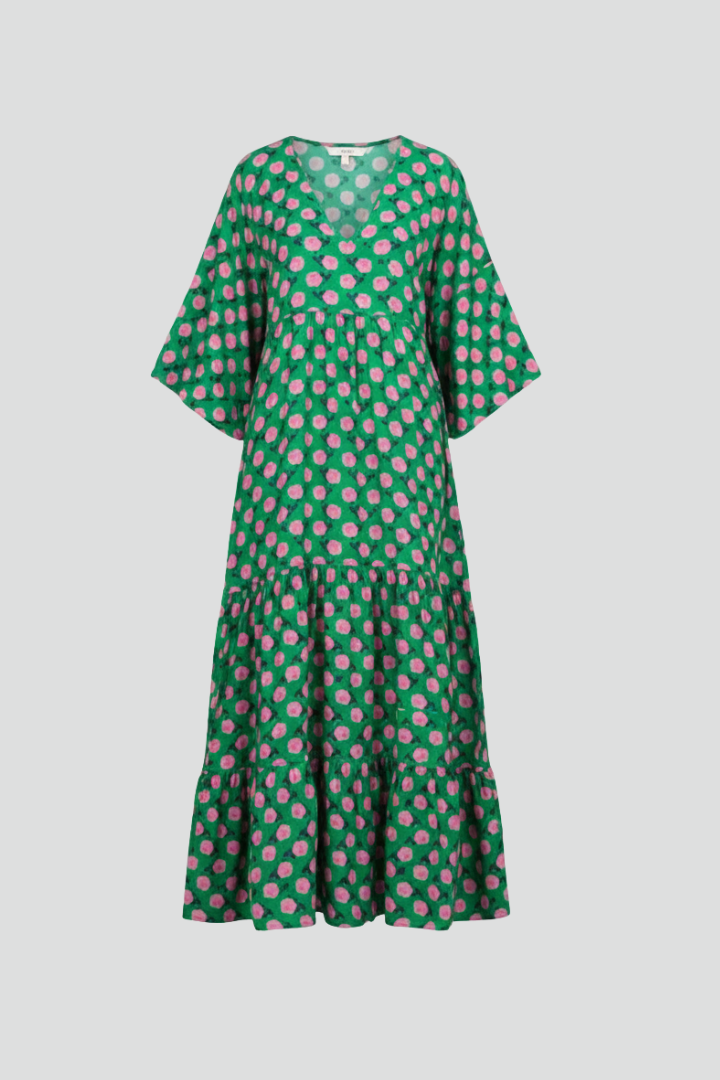 Women’s Maxi Dress with Wrap Front and Long Sleeves