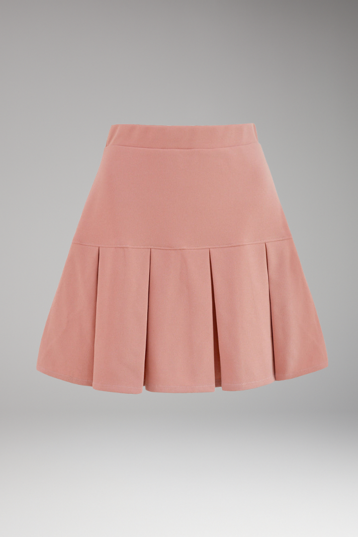 Women’s Mini Skirt with Pleats and High Waist