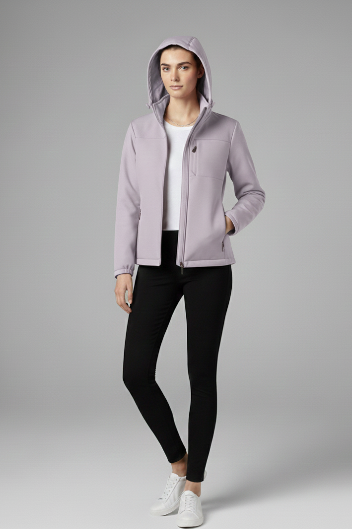 Women’s Shell Jacket with Hood and Full Zipper