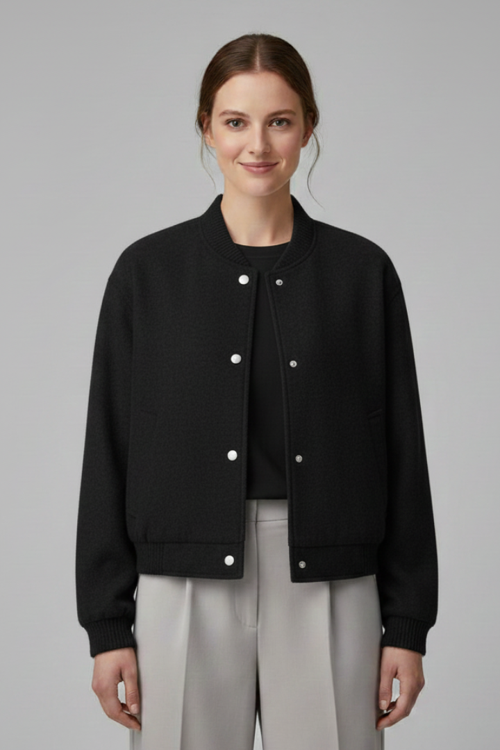 Women’s Short Jacket with Buttons and Pockets