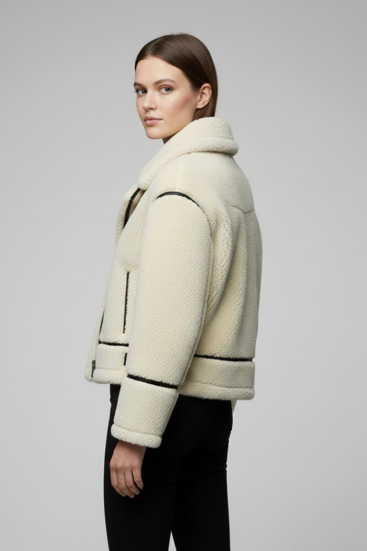 Women’s Short Jacket with Zip and Pockets