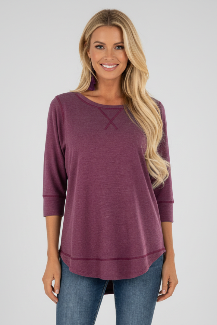Women’s T-Shirt with Round Neck and Printed Surface