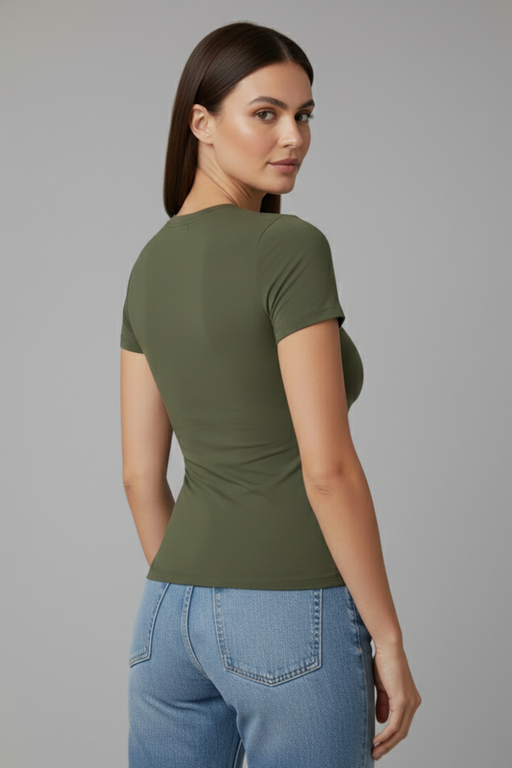 Women’s T-Shirt with Round Neck and Short Sleeves