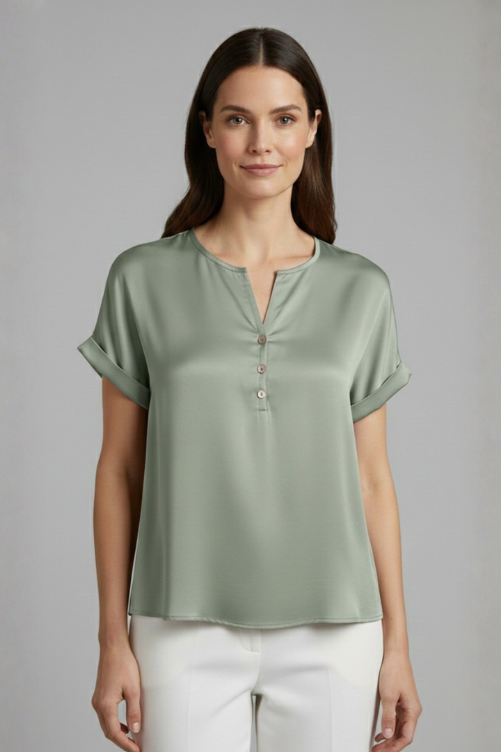 Women’s T-Shirt with V Neckline and Short Sleeves