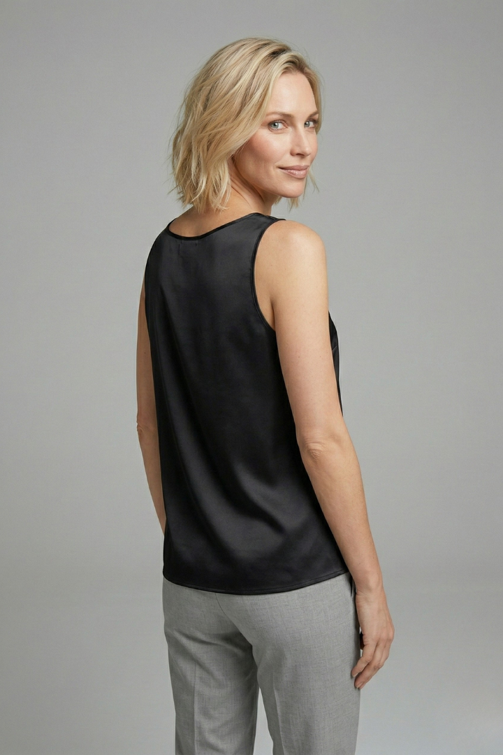 Women’s Tank Top with V-Neck and Sleeveless Design