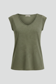 Women’s Top with V-Neckline and Cap Sleeves
