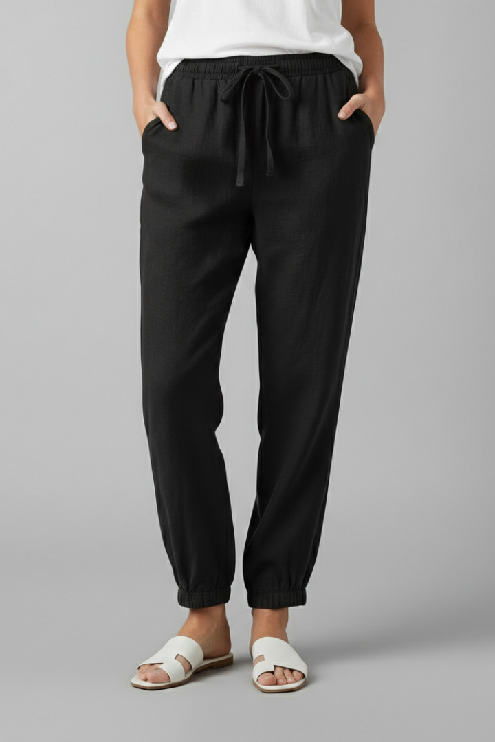 Women’s Trousers with Drawstring Waist and Side Pockets