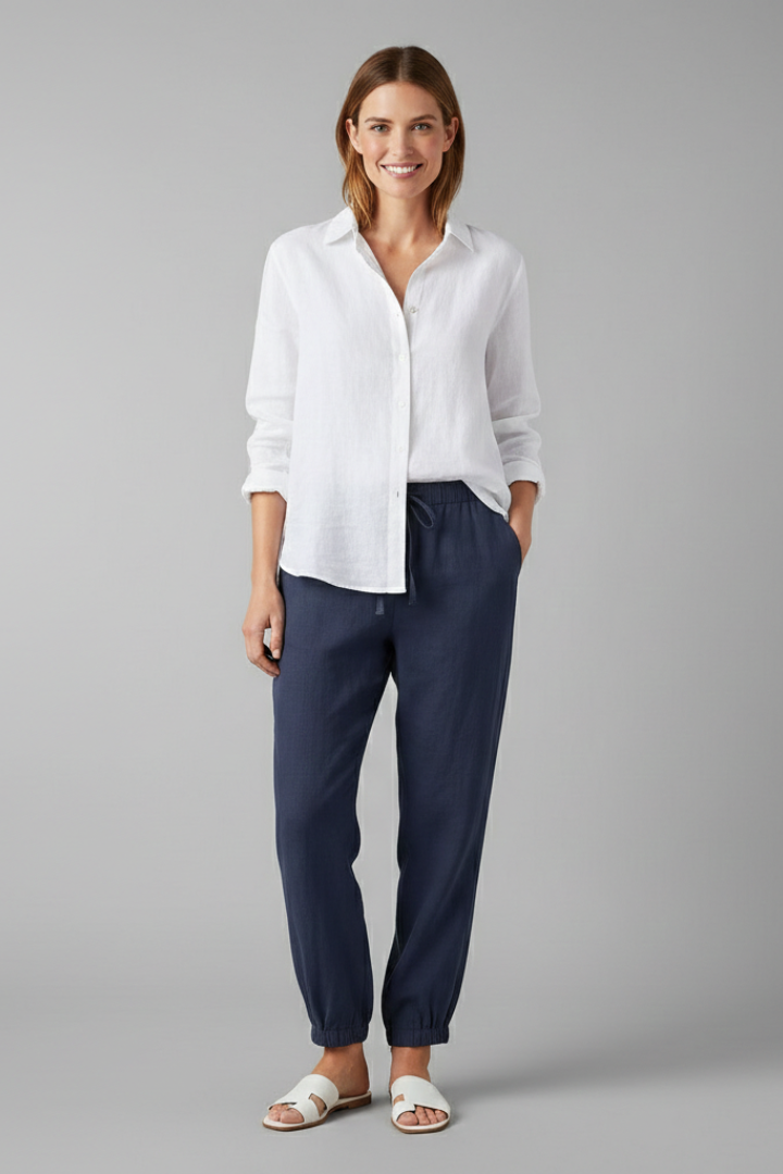 Women’s Trousers with Drawstring Waist and Side Pockets