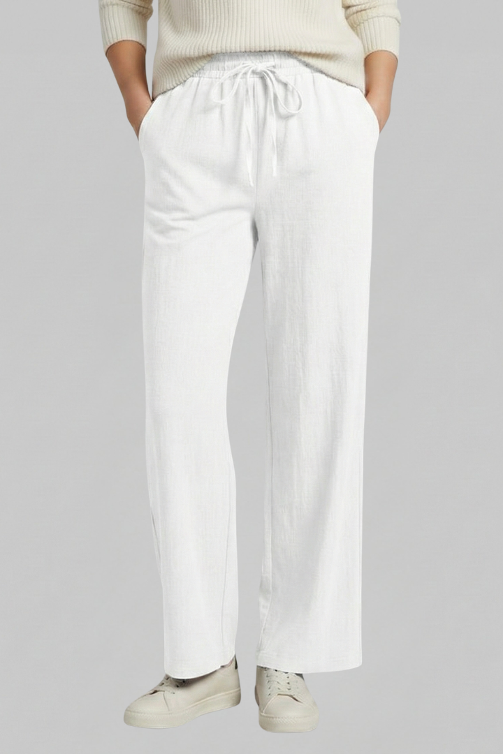 Women’s Trousers with Elastic Waist and Side Pockets