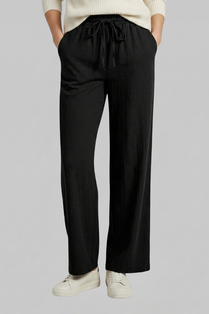 Women’s Trousers with Elastic Waist and Side Pockets