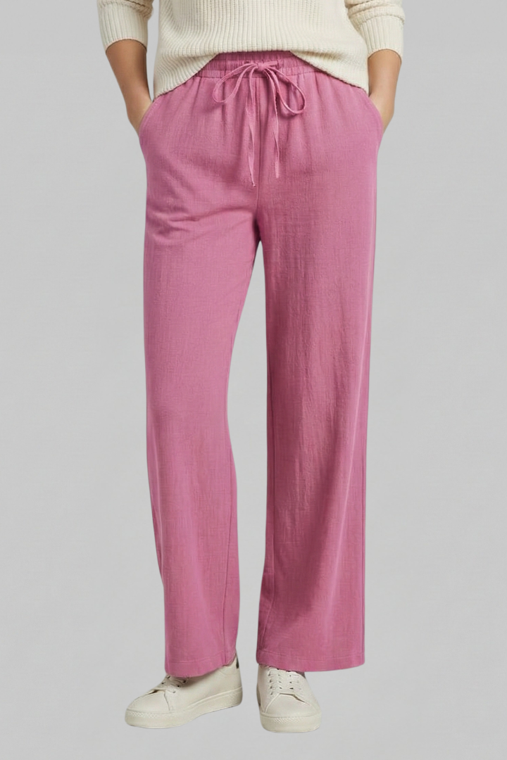 Women’s Trousers with Elastic Waist and Side Pockets