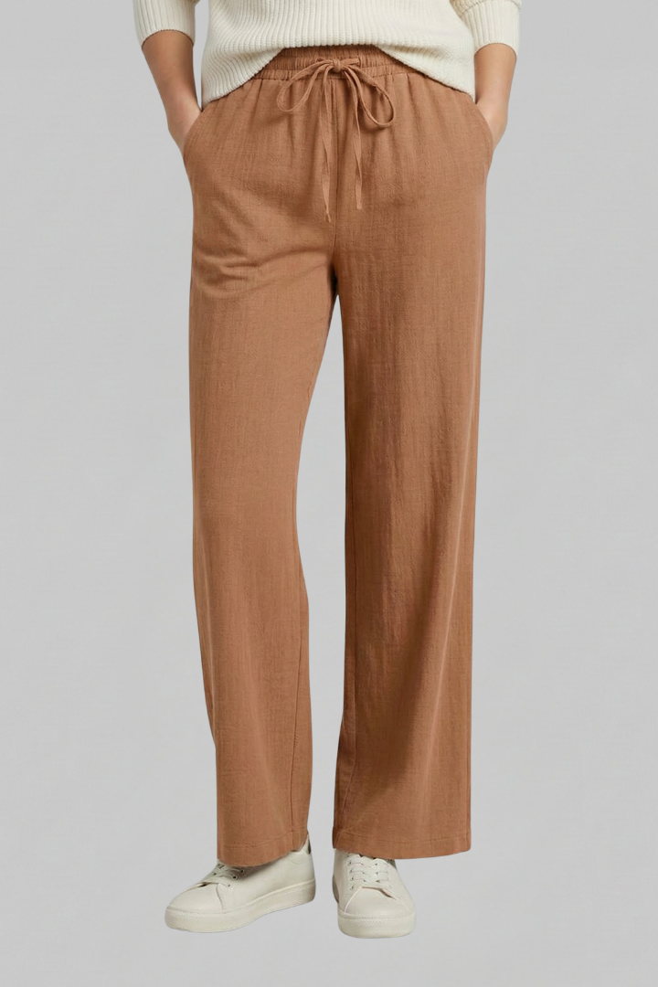 Women’s Trousers with Elastic Waist and Side Pockets