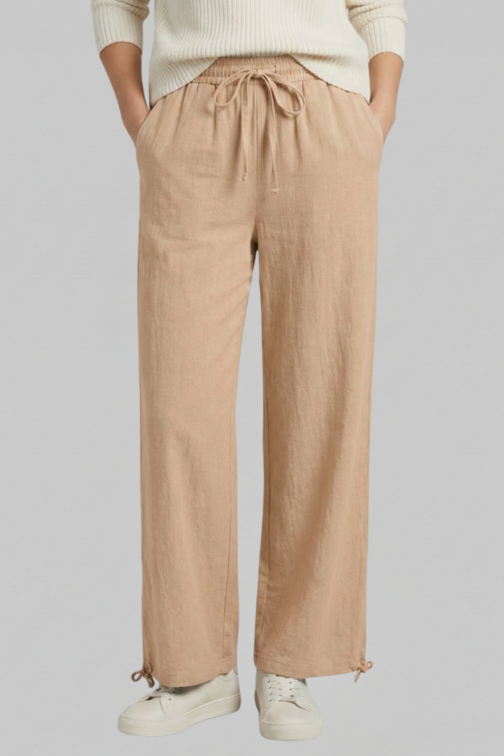 Women’s Trousers with Elastic Waist and Side Pockets