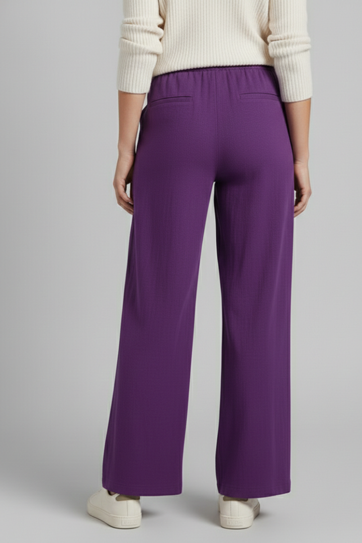 Women’s Trousers with Elastic Waist and Side Pockets