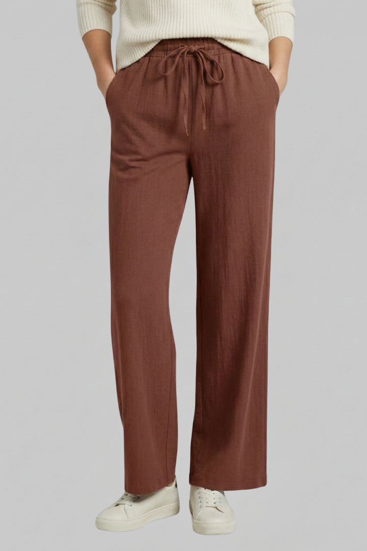 Women’s Trousers with Elastic Waist and Side Pockets
