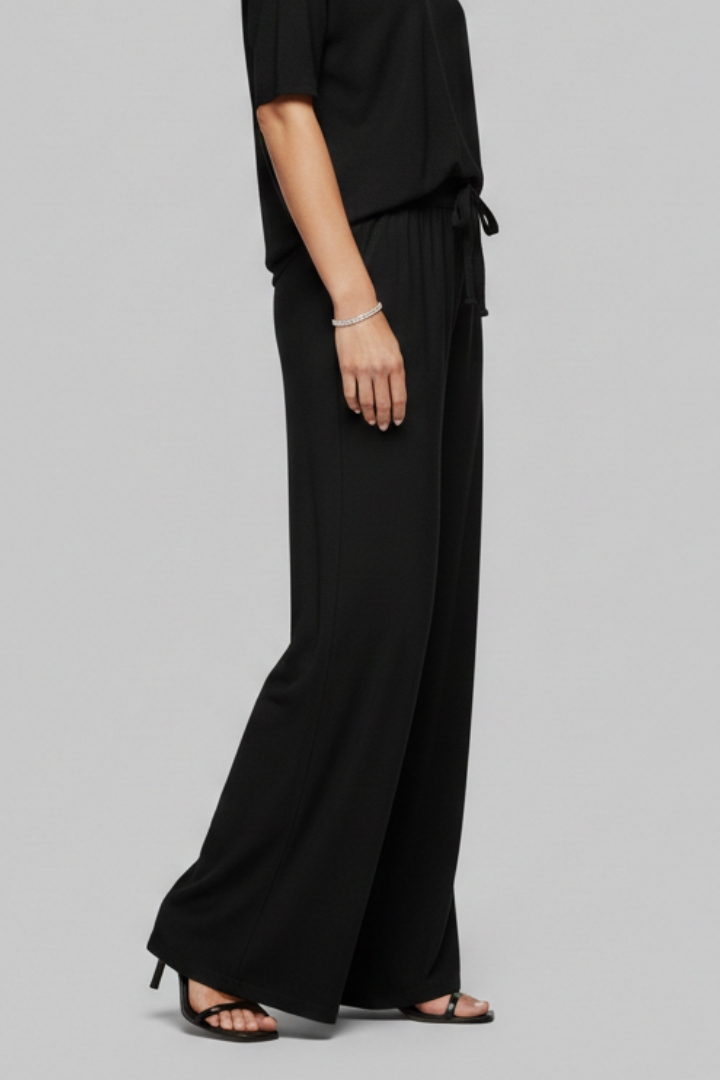 Women’s Trousers with Elastic Waist and Tie Belt