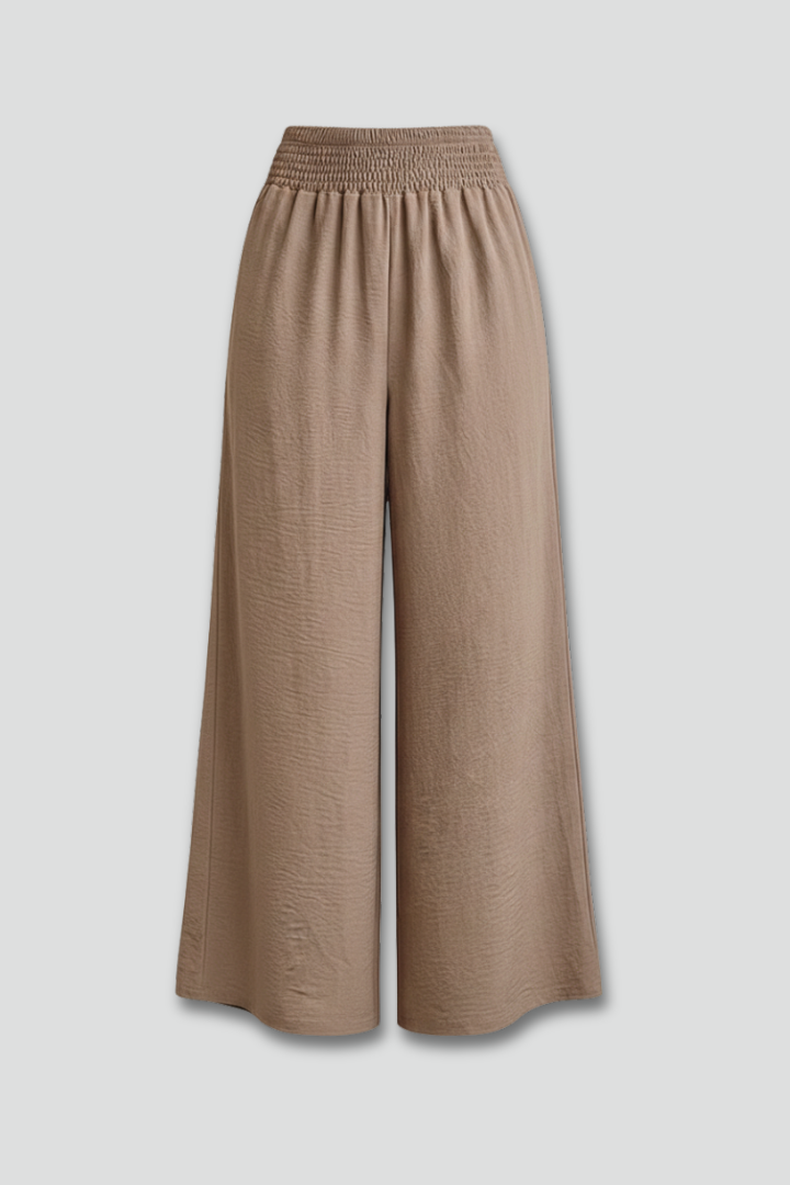 Women’s Trousers with Elastic Waist and Wide Legs