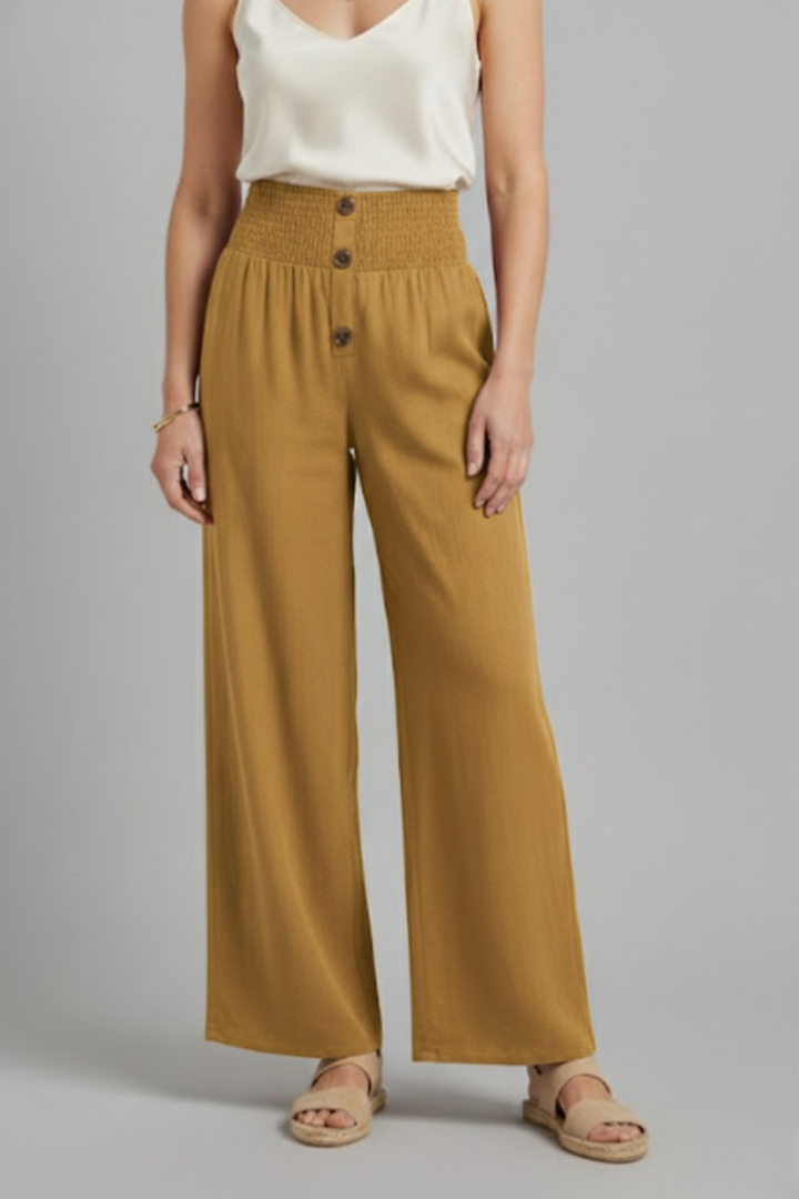 Women’s Trousers with High Waist and Wide Legs